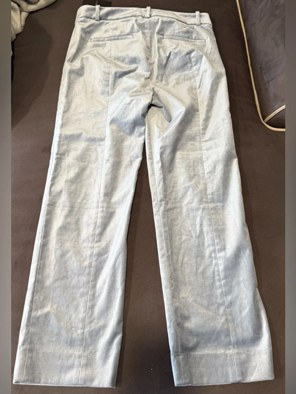 J. Crew Velvet Stella Pant in Slate Blue